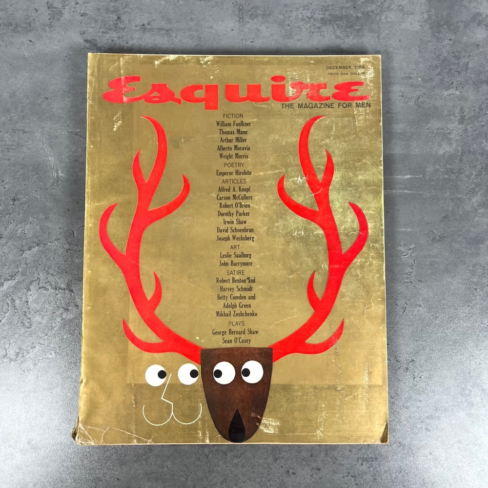 Esquire Magazine‎ December 1959 Vintage The Magazine for Men Deer Cover